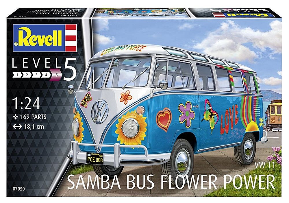 VW T1 Samba Bus Flower Power