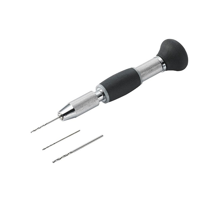 Ręczna wiertarka modelarska z 3 wiertłami